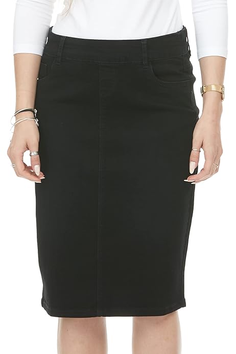 [BOHEMSEO] ★ KNEE SLIT 2WAY SKIRT JEANS (BLACK) デニム・ジーパン BOHEMSEO : 25SS / KNEE SLIT 2WAY SKIRT
